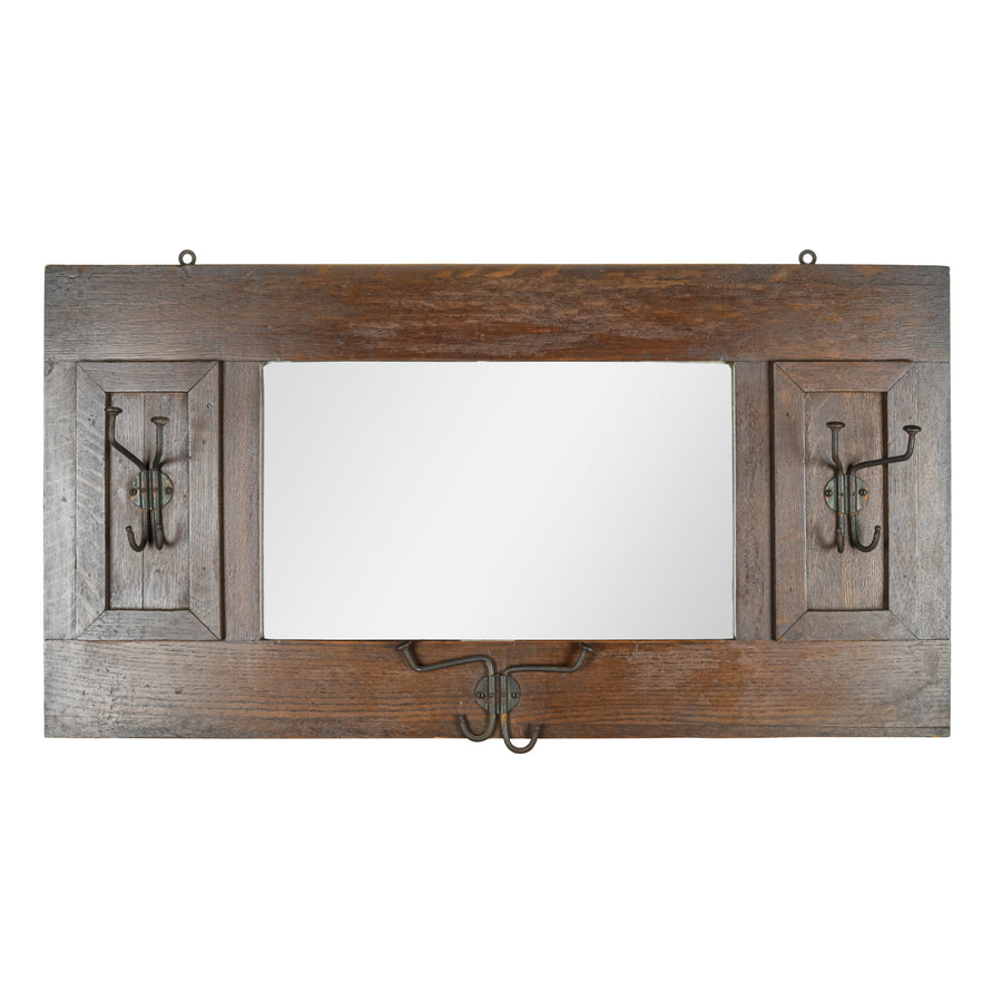 Vintage Oak Hall Mirror