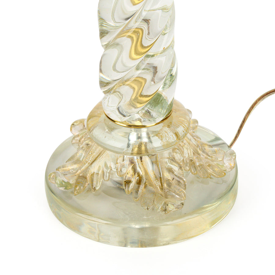 Murano Style Foglia D'oro Table Lamp