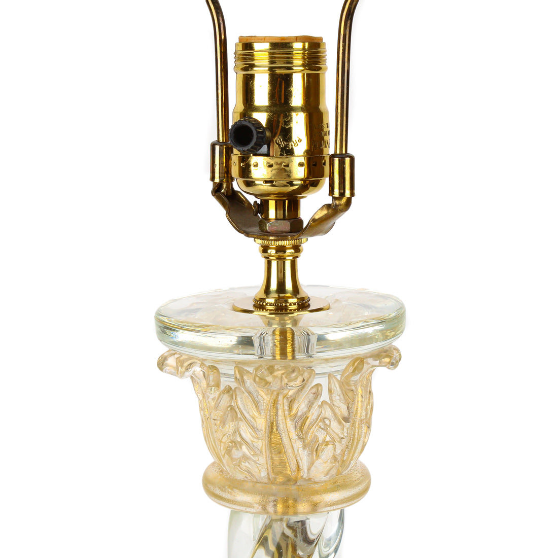 Murano Style Foglia D'oro Table Lamp