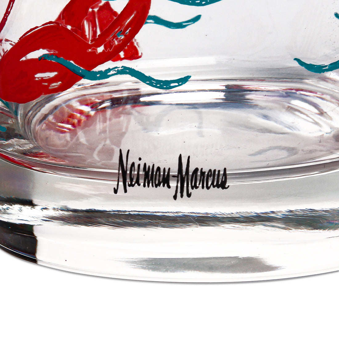 NEIMAN MARCUS Lobster & Crab Old Fashioned Glasses - Set of 4