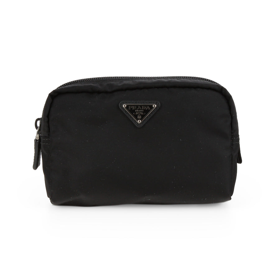 PRADA Tessuto Makeup Bag - Black