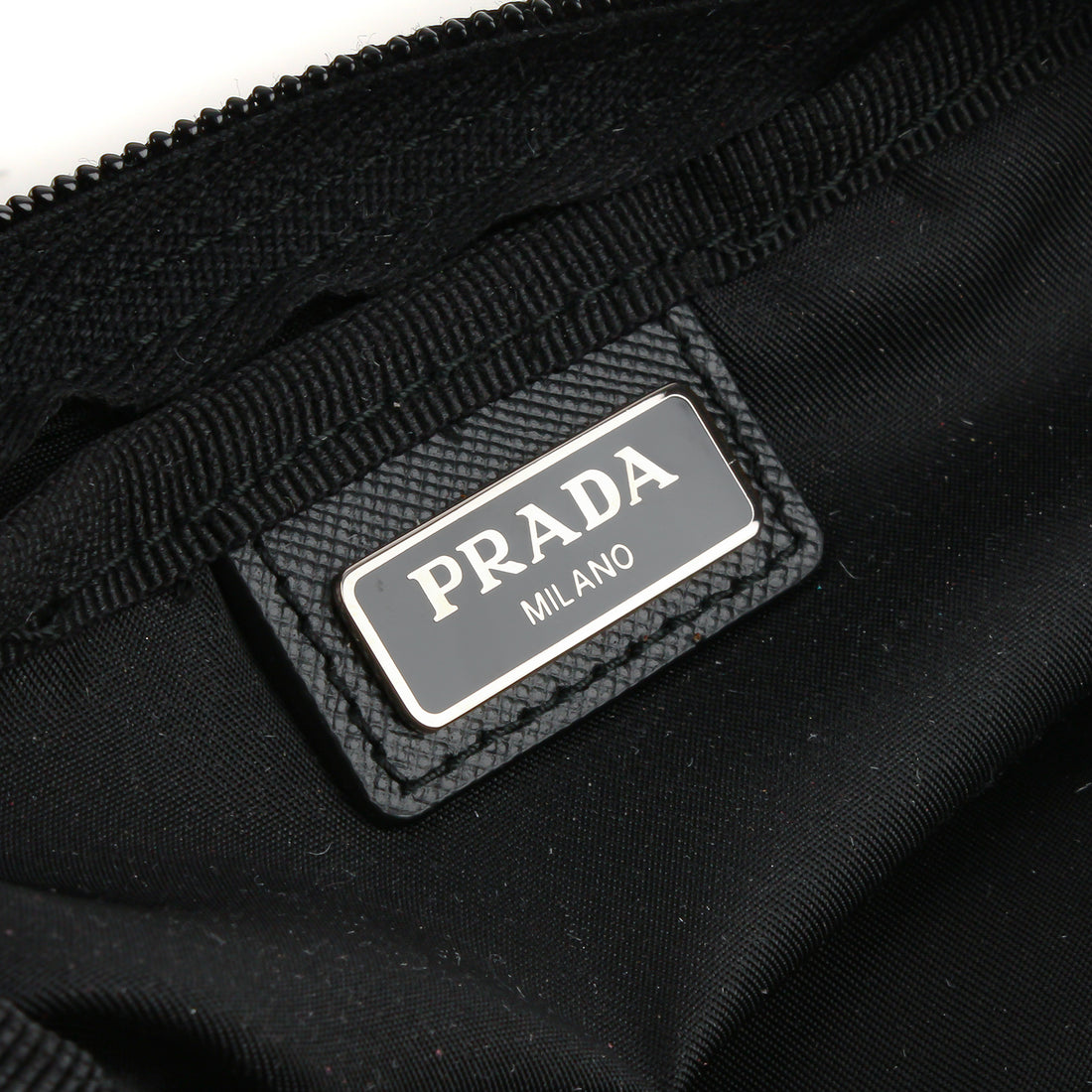 PRADA Tessuto Makeup Bag - Black