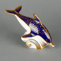 ROYAL CROWN DERBY Dolphin Paperweight
