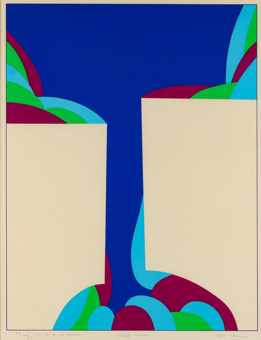 Peter Chinni - "White Walls" - Serigraph Screen Print on Paper