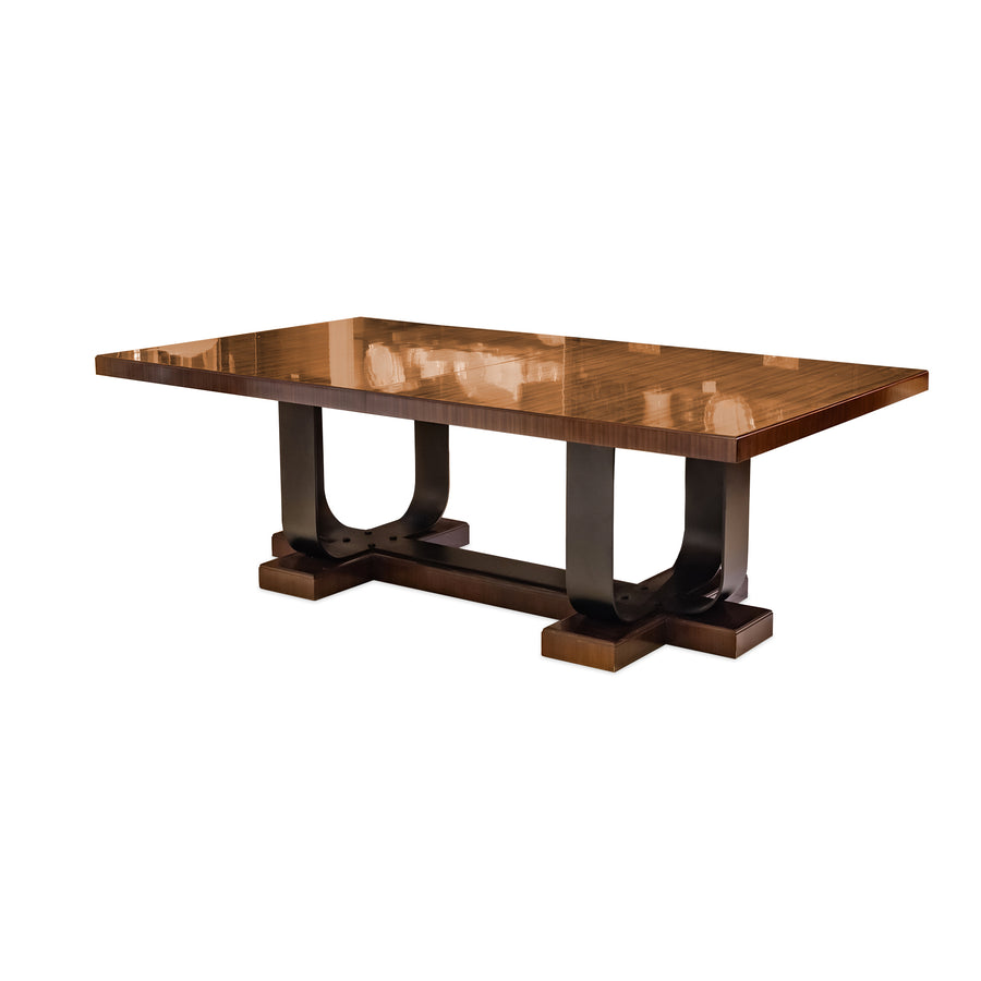 RALPH LAUREN Art Deco Rosewood & Iron Dining Table & 8 Chairs
