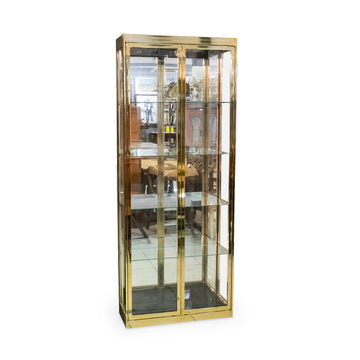 REINISCH Brass Plated Curio Cabinet