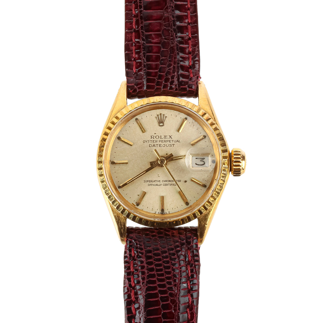 ROLEX 18K Yellow Gold Ladies Oyster Perpetual Datejust 24mm