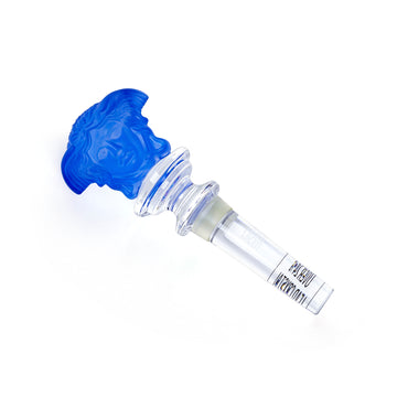 ROSENTHAL VERSACE Medusa Lumiere Bottle Stopper - Cobalt