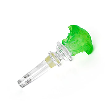 ROSENTHAL VERSACE Medusa Lumiere Bottle Stopper - Green