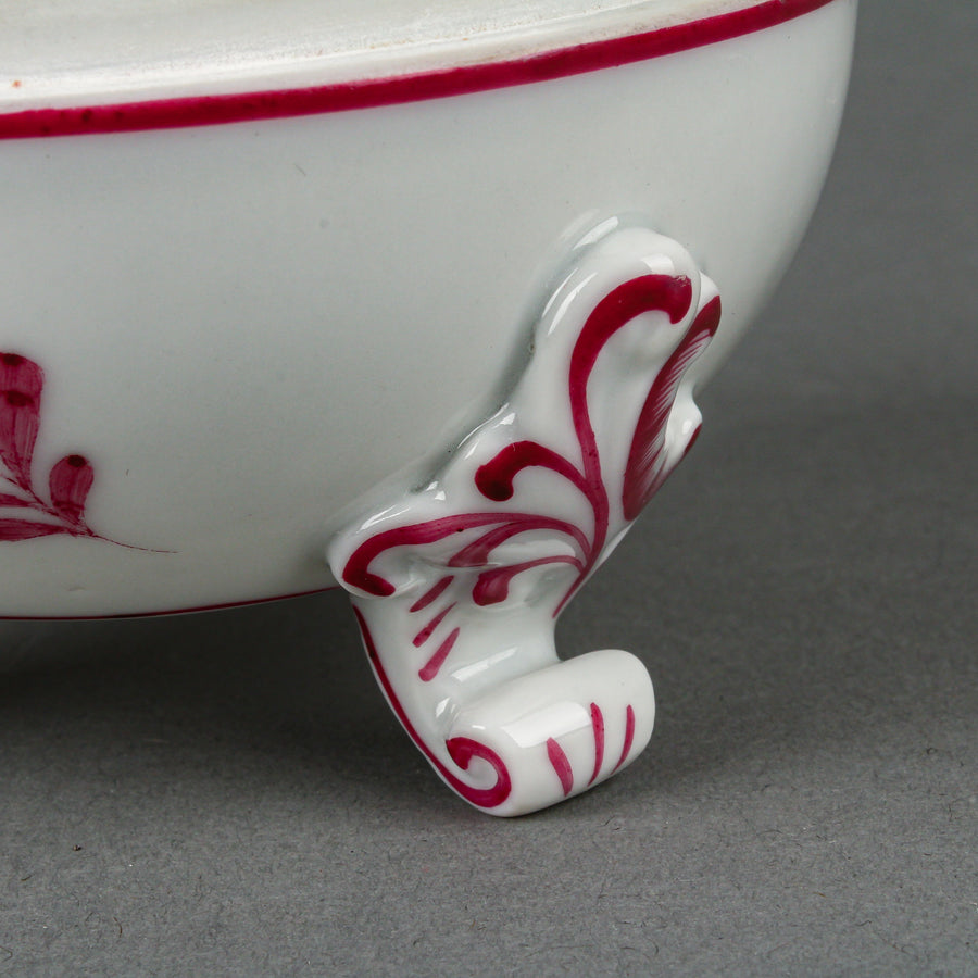 HEREND Chinese Bouquet Rose Knob Bonbonniere