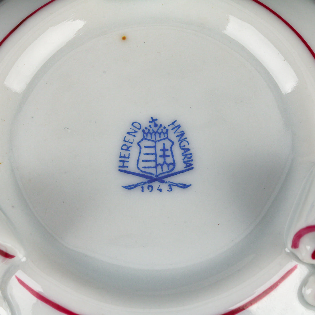 HEREND Chinese Bouquet Rose Knob Bonbonniere