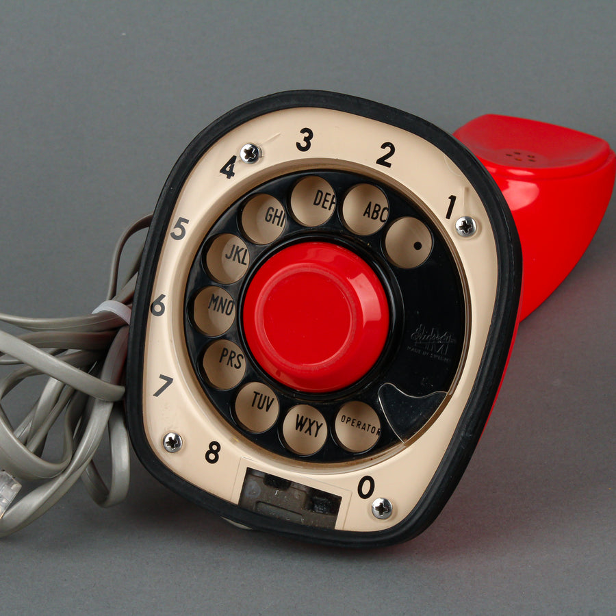 LM ERICSSON Cobra Rotary Telephone - Red