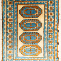Hand Knotted Wool Turkish Rug 72"x53"