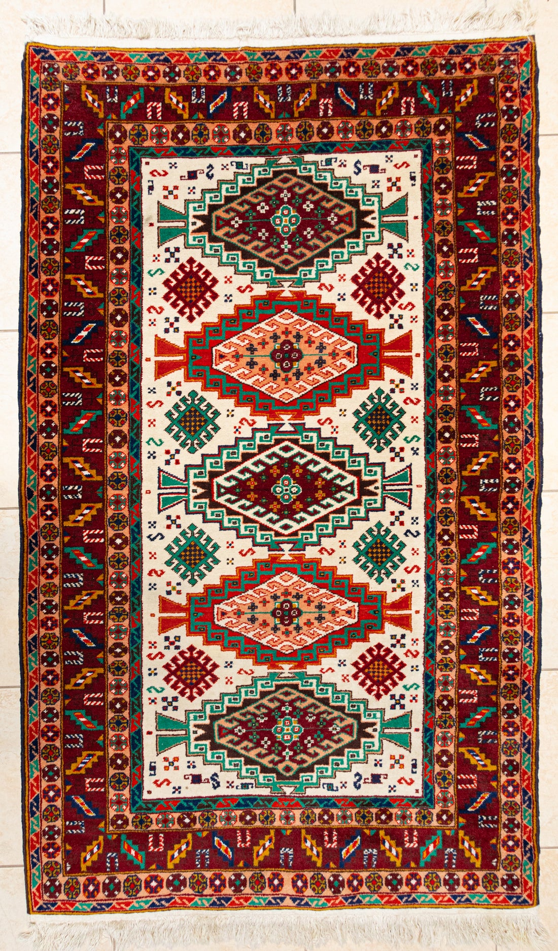 Hand Knotted Wool Yalameh Persian Rug       89"x48"