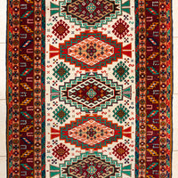 Hand Knotted Wool Yalameh Persian Rug       89"x48"
