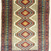 Hand Knotted Wool Rug 72"x49"