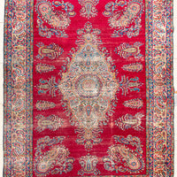 Antique Fine Knotted Oriental Rug 101"x71"