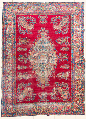 Antique Fine Knotted Oriental Rug 101"x71"