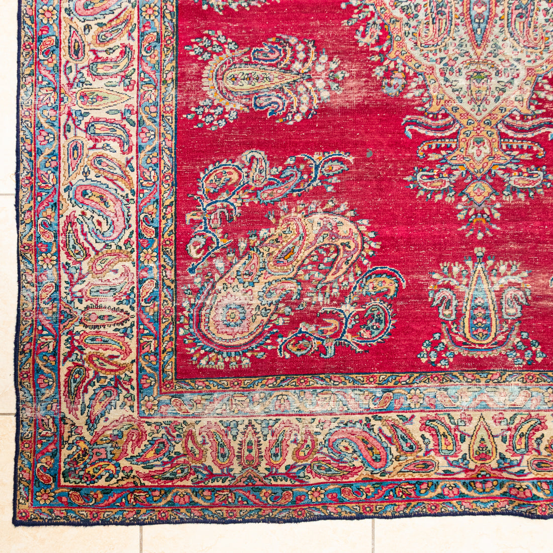 Antique Fine Knotted Oriental Rug 101"x71"
