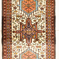Hand Knotted Wool Karajeh Runner               113"x27"