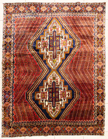 Hand Knotted Wool Afshar Persian Rug       84"x62"