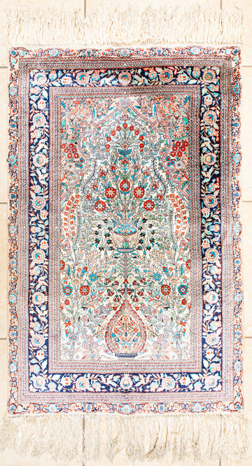 Cotton Blend Indian Rug 56"x31"