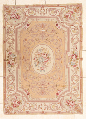 Wool Aubusson Style Needlepoint Rug