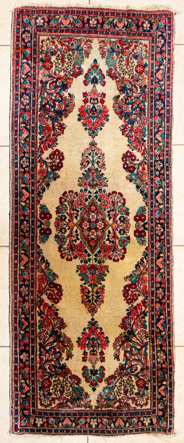 Hand Knotted Wool Runner 75"x30"