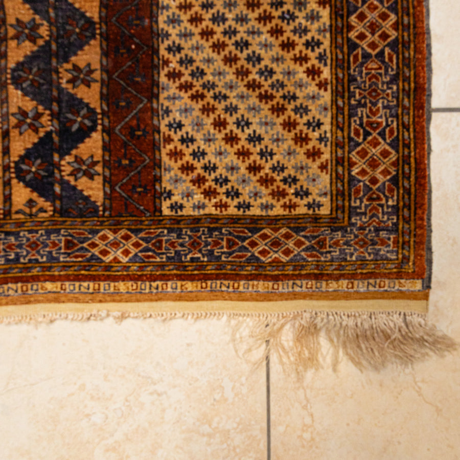 Hand Knotted Silk Blend Prayer Rug 58"x40"