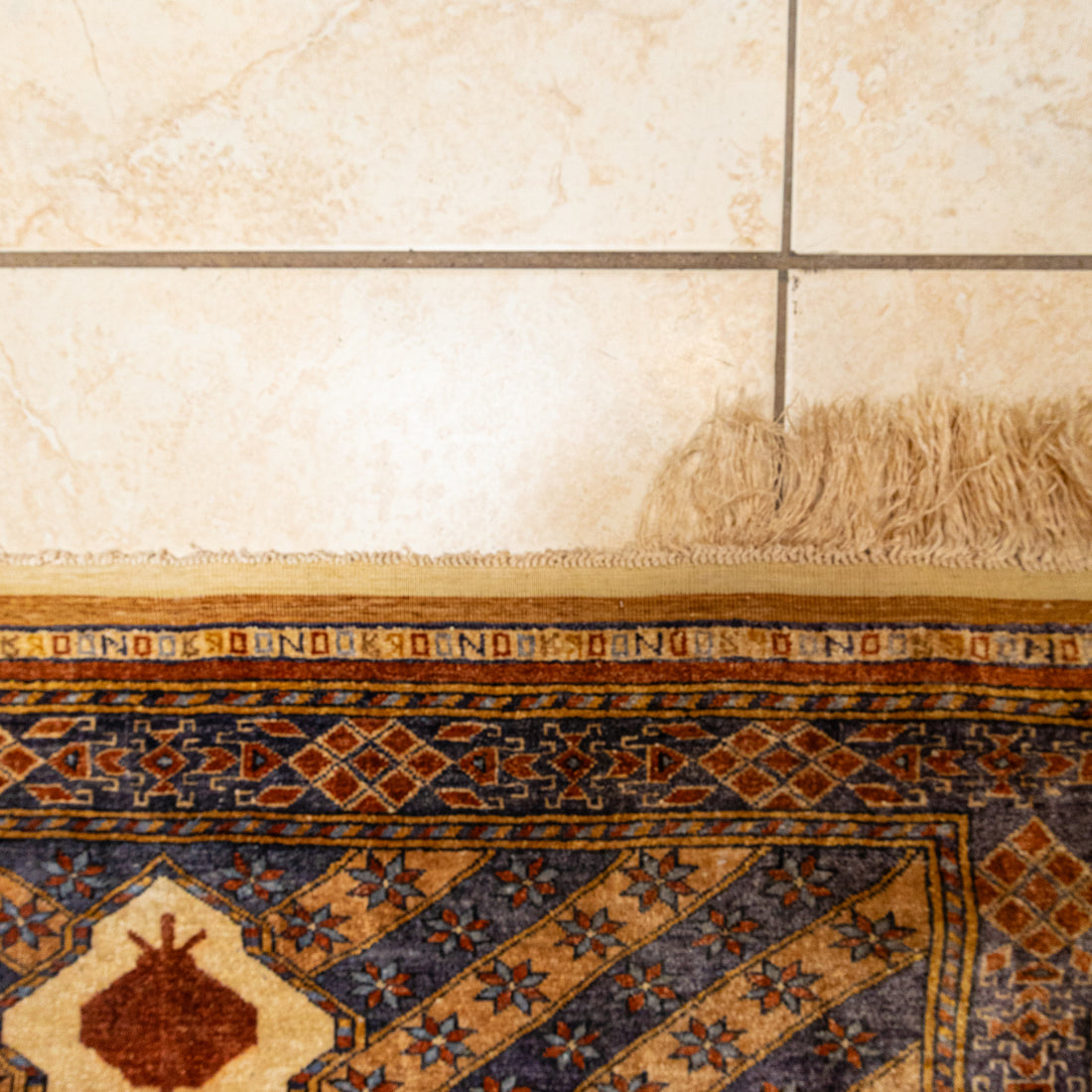 Hand Knotted Silk Blend Prayer Rug 58"x40"