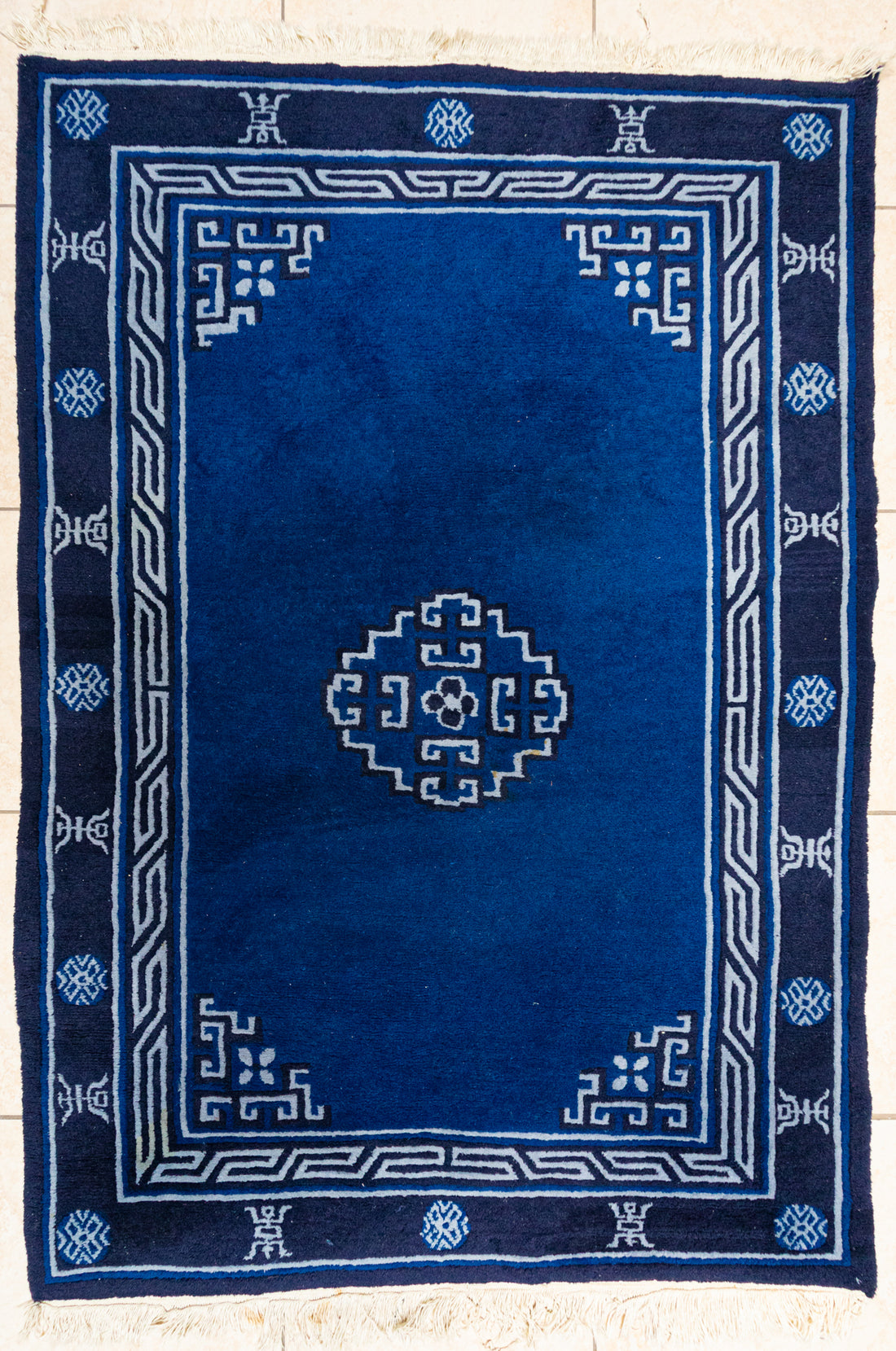 Hand Knotted Wool Nepalese Style Indian Rug 72"x48"