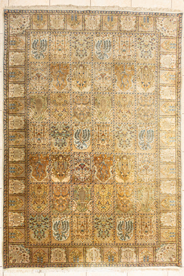Hand Knotted Wool Kashmiri Panel Rug                120"x78"