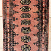 Hand Knotted Wool Bokhara Style Runner           75"x26"