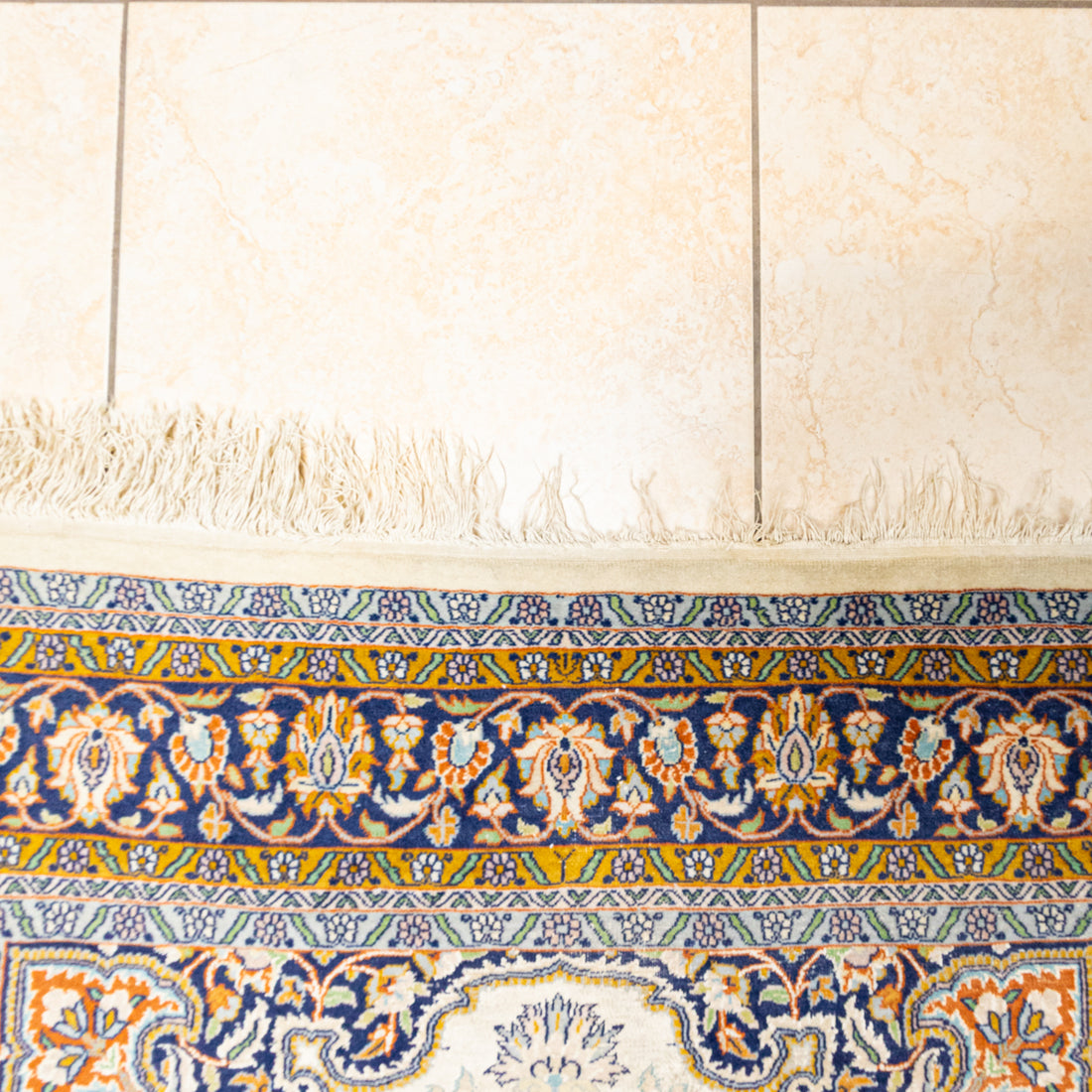 Hand Knotted Antique Wool Rug 76"x50"