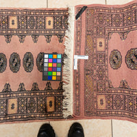 Hand Knotted Wool Bokhara Style Runner           105"x32"