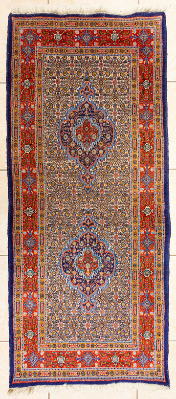 Hand Knotted Wool Runner 76"x32"