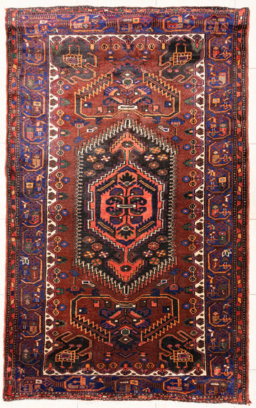 HK Wool Hamadan Persian Rug 55"x94"