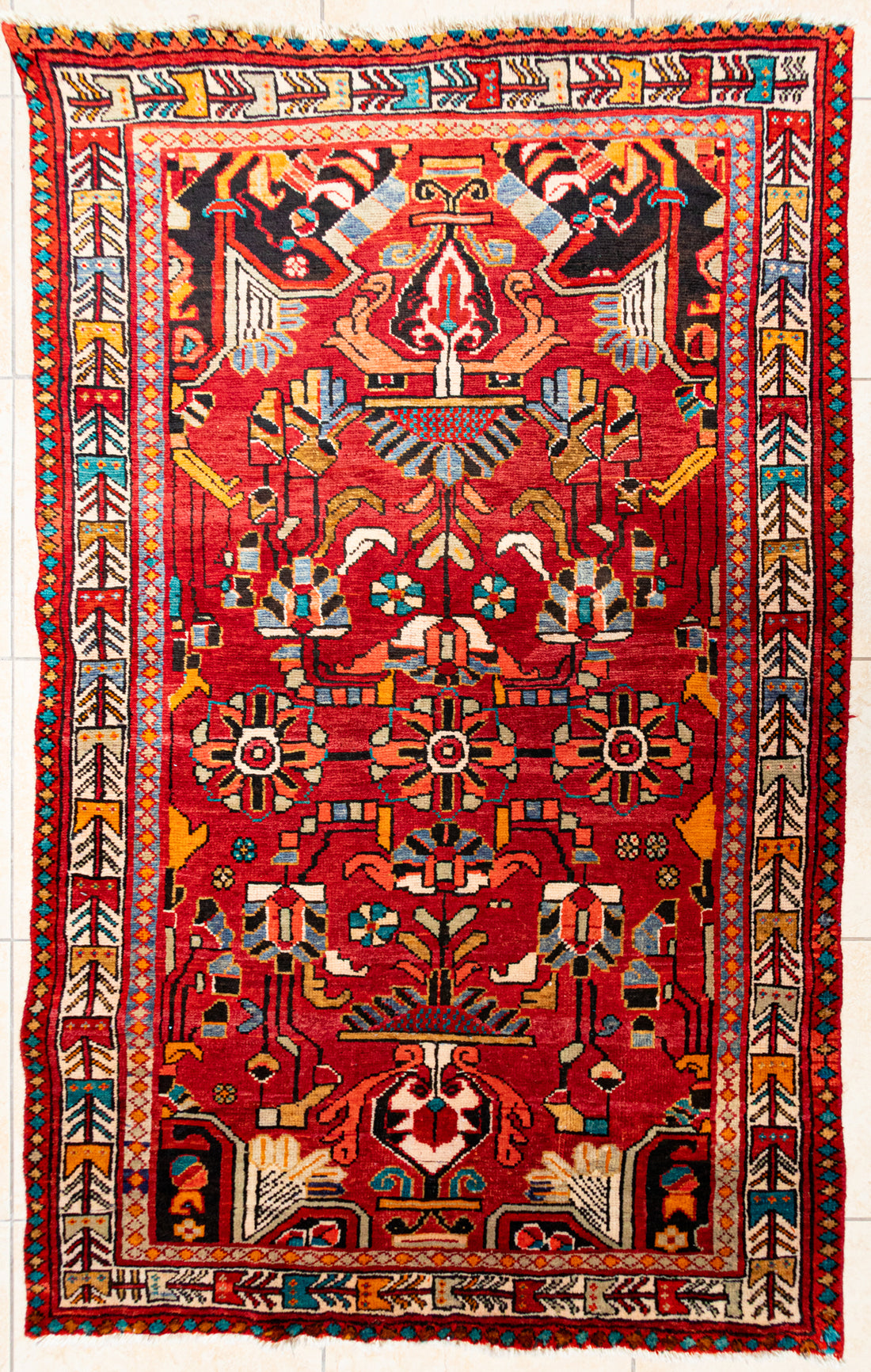 Hand Knotted Wool Lilihan Persian Rug 46"x83"