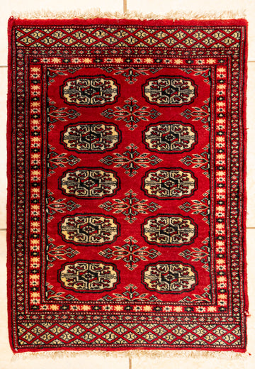 Hand Knotted Wool Rug 36"x24"