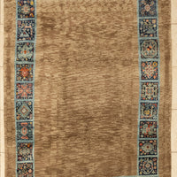 Hand-Knotted Wool Gabbeh Rug 8'10" 5'5"