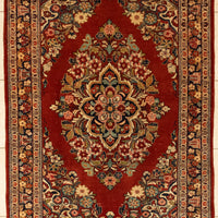 Hand-Knotted Wool Mahal Rug 6'5" x 4'3"