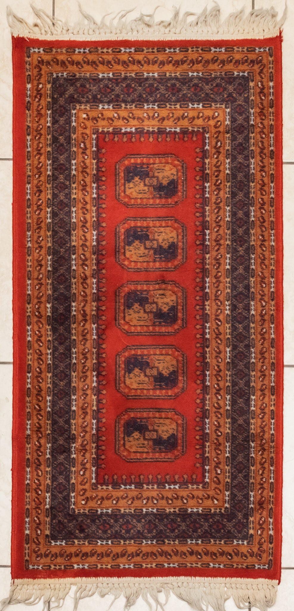 Hand-Knotted Wool Rug 4' x 2'