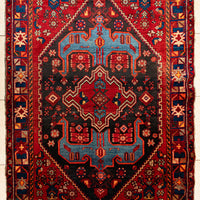 Hand Knotted Wool Hamadan Persian Rug     79"x51"