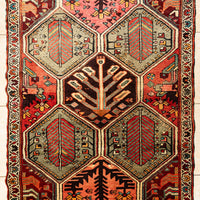 Hand Knotted Wool Bakhtiari Persian Rug           83"x44"
