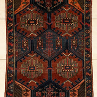 Hand-Knotted Wool Isfahan Rug 6" x 3'3"