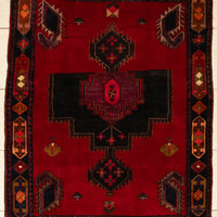 Hand-Knotted Wool Mazlegan Rug 6'2" x 4'8"