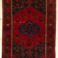 Hand-Knotted Wool Isfahan Rug 6'9" x 3'8"