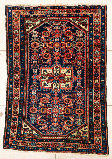 Hand-Knotted Wool Rug 4'1" x 2'7"