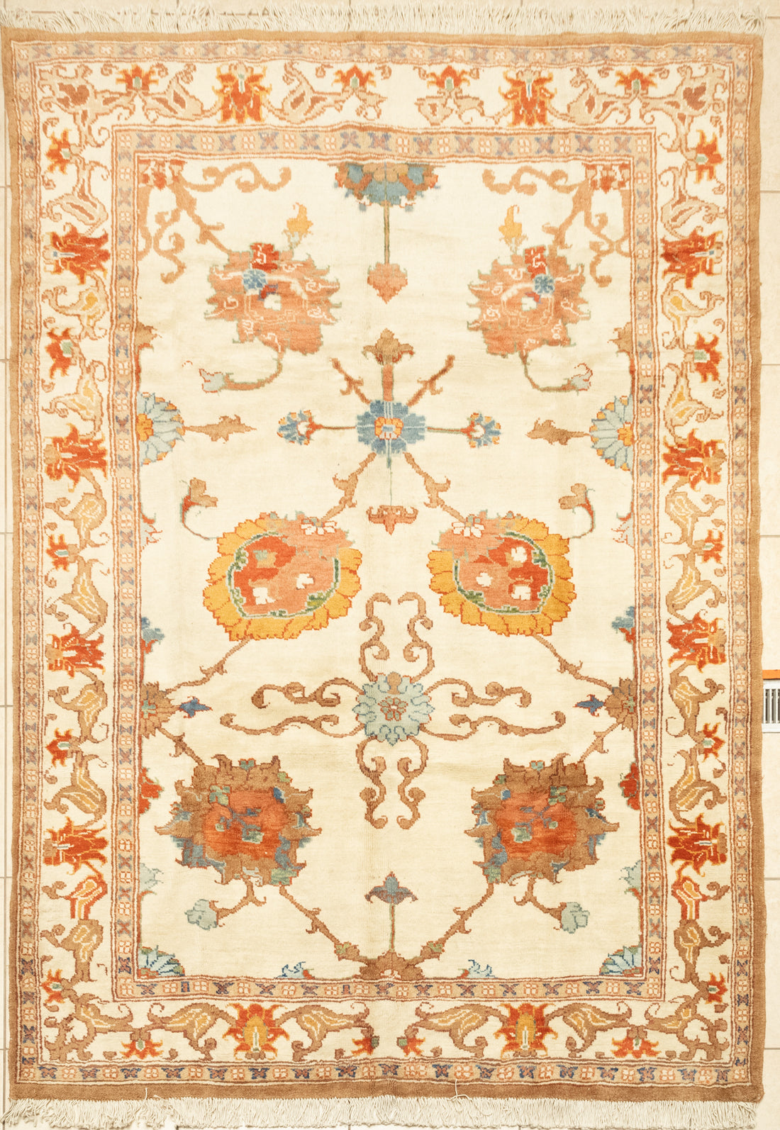 Hand-Knotted Wool Mahal Rug 9'4" x 6'6"