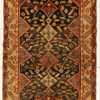 Hand-Knotted Wool Hamadan Rug 8'5" x 3'5"
